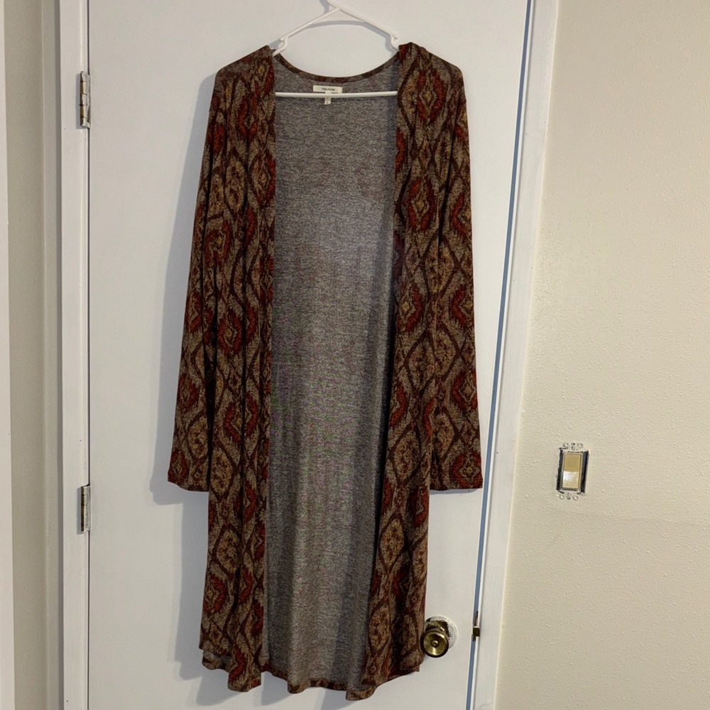 Maurices Gray and Brown Knit Top